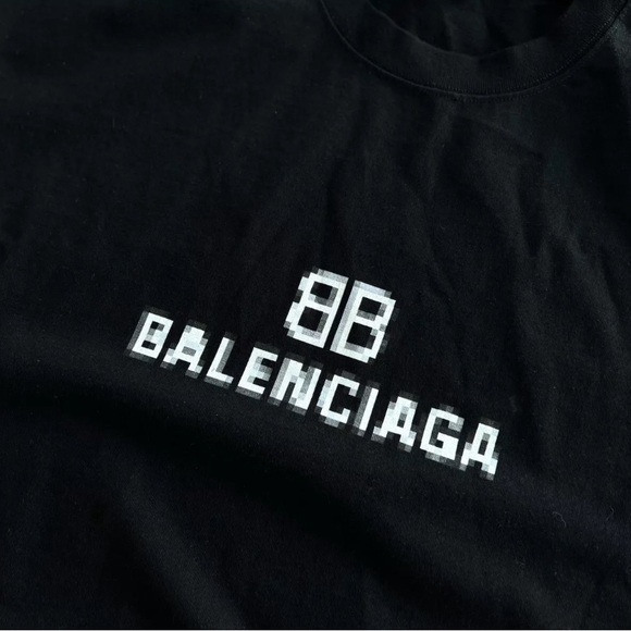 Balenciaga BB Pixel Logo Tee - Picture 3 of 11